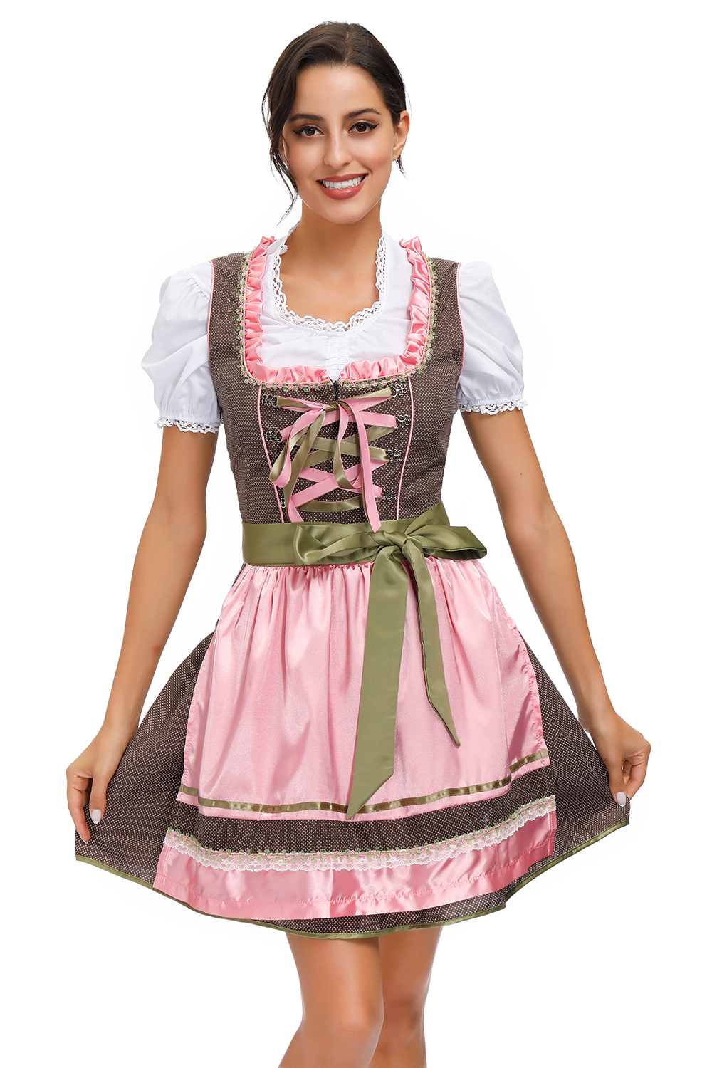 Plus Size Womens German Dirndl Dress Oktoberfest Costumes